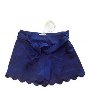 Altar’d state scallop hem shorts Blue Scalloped Hem Skirt women size L  NWT